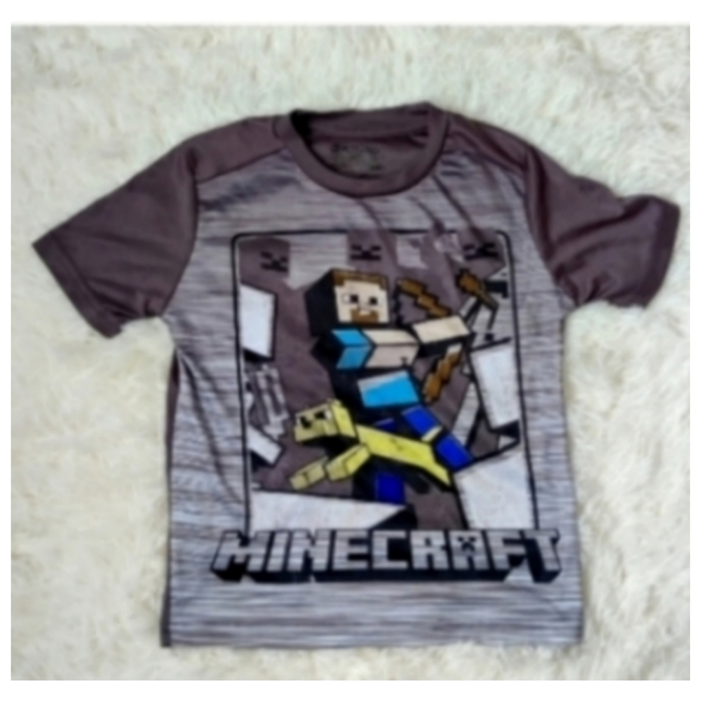 Gray Athletic Minecraft Shirt
